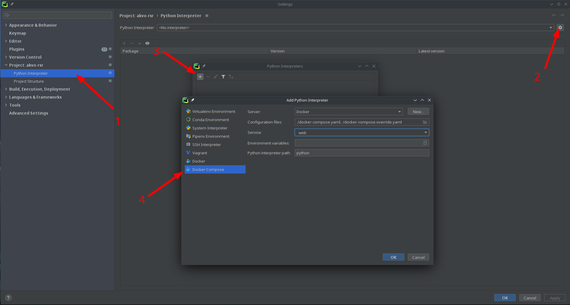 Remote interpreter setup